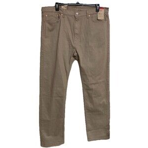 Men's Levi's 505 Regular Fit Straight Leg Jeans Beige Size 42x36 NWT